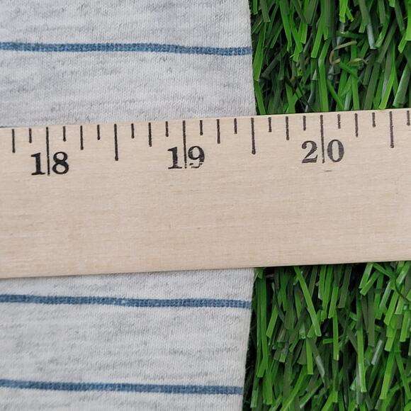 Vintage 90s Villanova Stripes Shirt S/M 19x26 Gray - Picture 4 of 13